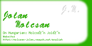 jolan molcsan business card